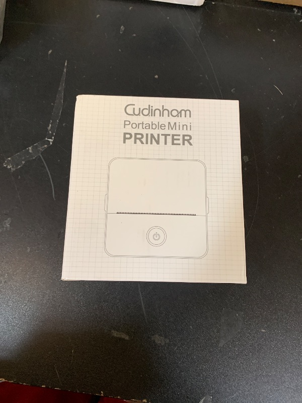Photo 1 of *Could not connect to device, charging wire is also missing* cudinham Print Pods Mini Printer, Thermal Inkless Sticker Maker with 10 Rolls Printing Paper, Pocket Printpod for Phone, Impresora Portátil for Notes, DIY, Compatible with iOS & Android (Black)