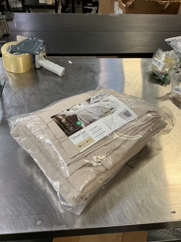 Photo 1 of ClevaHome Queen Size Sheet Set - 6 Piece Soft Breathable Luxury Bed Sheet Set - Shrinkage & Fade Resistant Embroidered Bedding Sheet with Deep Pocket, 2 Extra Pillowcases (Queen, Oat Milk)