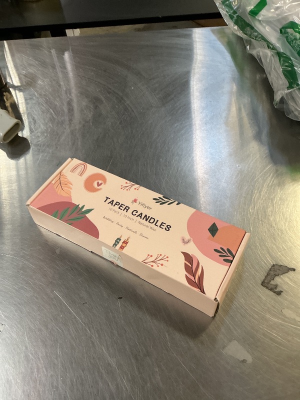 Photo 1 of 10 Inch Pale-Pink Taper Candles for Home Decoration, 10 Pack Unscented Candlesticks for Dinner Wedding Party, Smokeless and Dripless Candle Sticks