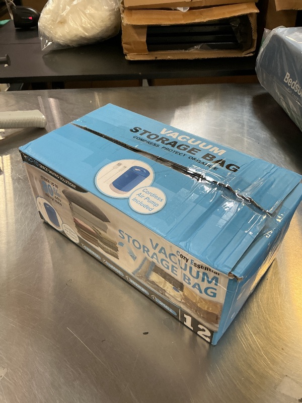 Photo 1 of 12 Pack Travel Vacuum Storage Bags with Rechargeable Wireless Electric Pump for Luggage, Suitcase, Carry-on Size Vacuum Seal Compression Space Saver Bags for Clothes and Clothing Travel