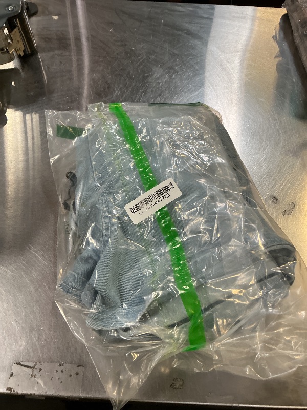 Photo 1 of & Company Women Denim Shorts Rompers Sleeveless Adjustable Strap Overalls Cross Back Jumpsuit SHV156998 LIGHT WASH S