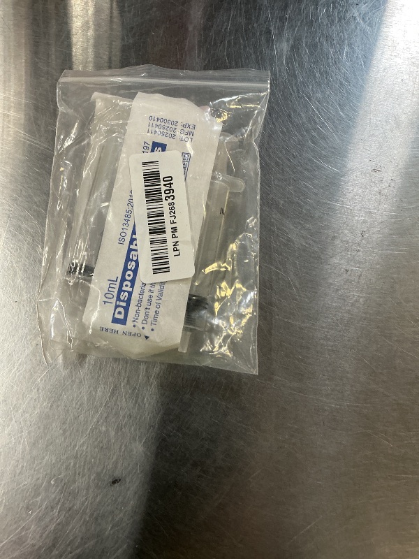 Photo 1 of 10ml Syringe for Liquid, Oral, Scientific Labs, Measurement, Dispensing, with Cap- 3 Pack