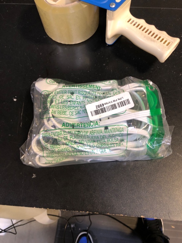 Photo 1 of 10Ft Extension Cord with Multiple Outlets, Flat Plug Surge Protector Power Strip 10 Ft Long Cord, 8 Outlets & 4 USB Ports (2 USB C), Desk Charging Station for Home Office, College Dorm Room Essentials