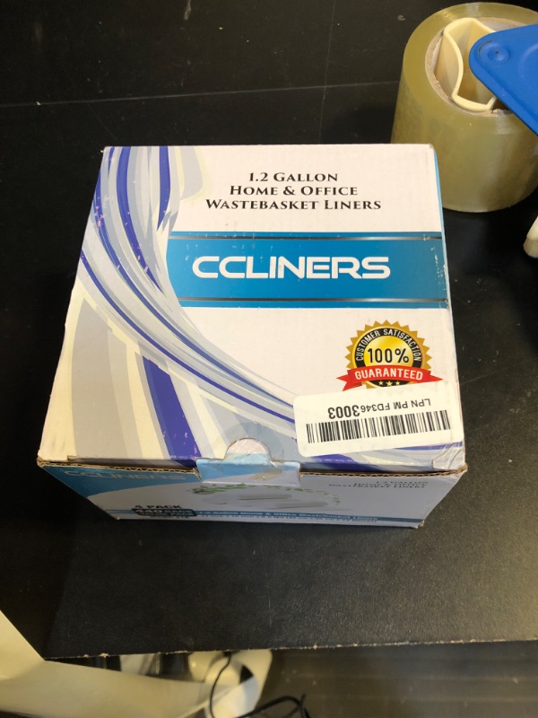 Photo 1 of 1.2 Gallon (5 Liter) Small Trash Bags (440 Count) Bathroom Garbage Bags 1 Gallon Clear Plastic Wastebasket Can Liners for Home and Office Bins, 440 Bags