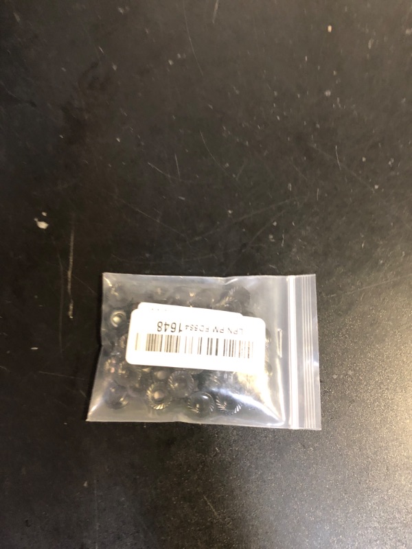 Photo 1 of #10-32 Serrated Flange Hex Lock Nuts Flanged Locknuts, 304 Stainless Steel 18-8 Black Finish, 50 PCS