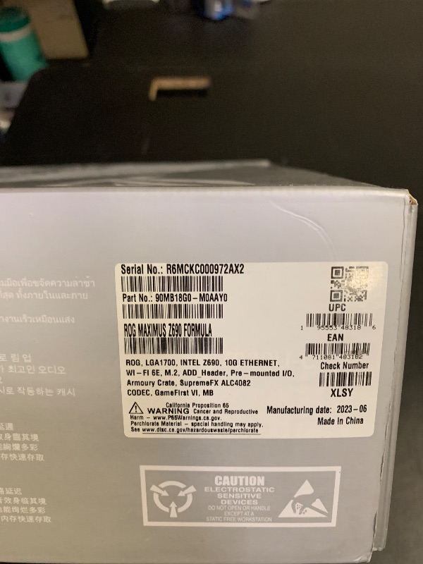 Photo 3 of ASUS ROG Maximus Z690 Formula ATX Motherboard with Water Cooling, WiFi 6E, PCIe 5.0, DDR5, Thunderbolt 4 - For Intel 12th Gen CPU
