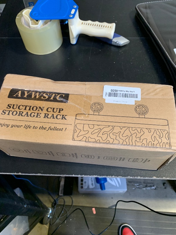 Photo 1 of AYWSTC Shower Caddy Suction Cup, Wall Mounted Rack Organizer Removable Bathroom Shelf, No Drilling Larger Storage Rack Upgraded, Bathroom Suction Caddy