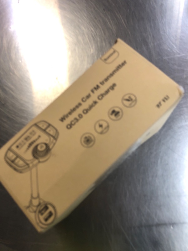 Photo 1 of (Upgraded Version) Bluetooth FM Transmitter, Sumind Wireless Radio Adapter Hands-Free Car Kit with 1.7 Inch Display, QC3.0 and Smart 2.4A Dual USB Ports, AUX Input/Output, TF Card Mp3 Player