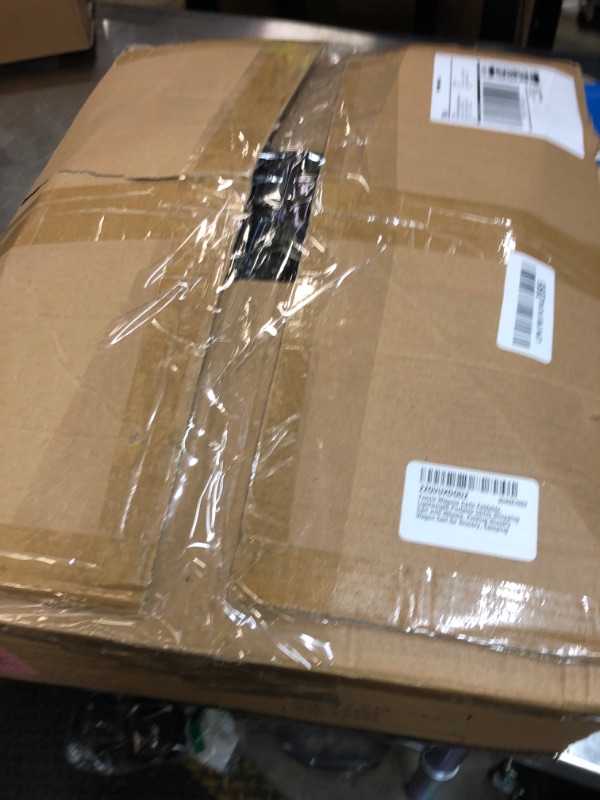 Photo 1 of ***Missing pull handle bar***  Yozoia Wagons Carts Foldable, Lightweight Portable Utility Shopping Cart with Wheels, Folding Grocery Wagon Cart for Grocery, Camping   , Shopping, Beach, Garden, Sports Black