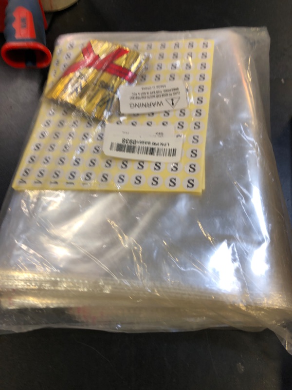 Photo 1 of 10" x 13" Large Clear Resealable Cellophane Bags 200 pcs, Self-sealing Clear Bags for Packaging Products Self-adhesive Cello Bags for Clothes, T-shirts, Pants and Gifts, 200 ct in Bulk