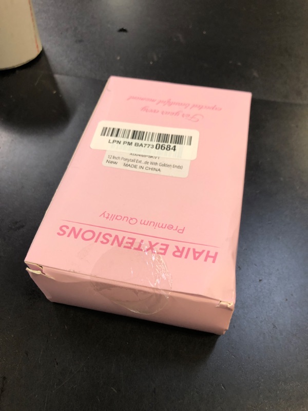 Photo 1 of 12 Inch Ponytail Extension - Clip in Ponytail Hair Extensions, Curly Wavy Pony Tails Hair Extensions, Synthetic Claw Clip Ponytail Extension for Women (Color: Dark Ash Blonde With Golden Ends)