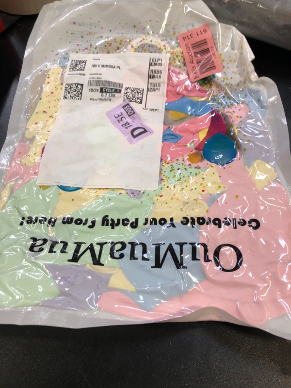 Photo 1 of 105pcs Pastel Balloons Arch Garland Kit 5" 10" 12" 18 inch Macaron Color Pastel Balloon Different Sizes and Gold Confetti Balloon Set for Easter Wedding Birthday Baby Shower Party Decorations