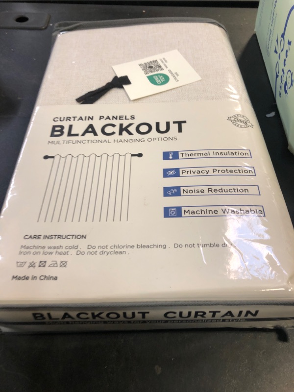 Photo 1 of 100% Blackout Shield Full Blackout Curtains for Bedroom 84 inch Length 2 Panels Set