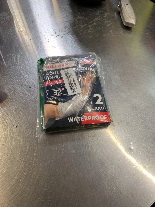 Photo 1 of 100% Waterproof Cast Covers for Shower Arm Adult - Tight Seal - 2pk Reusable Cast Protectors - Full Arm Bag Sleeves - Strong and Durable