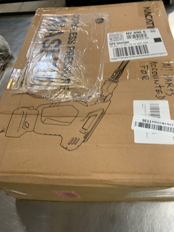 Photo 1 of 1000PSI Cordless Pressure Washer, 21V 4.0Ah Battery-Powered Brushless Motor Power Washer with 6-in-1 Nozzle, 5 Gear Pressure, Tap Adapter for Car Washing, Patio, Fence, Driveway, Outdoor Cleaning