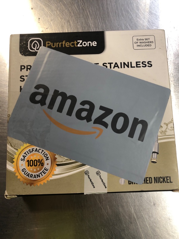 Photo 1 of "Purrfectzone Universal 72"" Extra Long Shower Replacement Hose, Leak Proof Stainless Steel Shower Hose, Kink-free Anti-twisting design, Brushed Nickel"