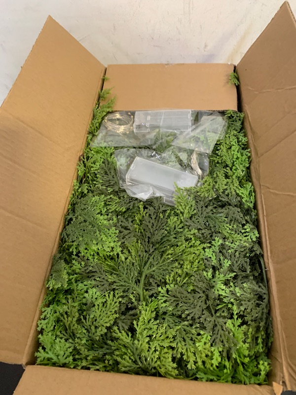 Photo 1 of ?2 Pcs? 9FT Cedar Garland with Lights, Prelit Christmas Garland Artificial Realistic, Real Touch Pine Christmas Garland for Mantle Stairs Outdoor Decoration, Battery Operated Faux Greenery Garlands