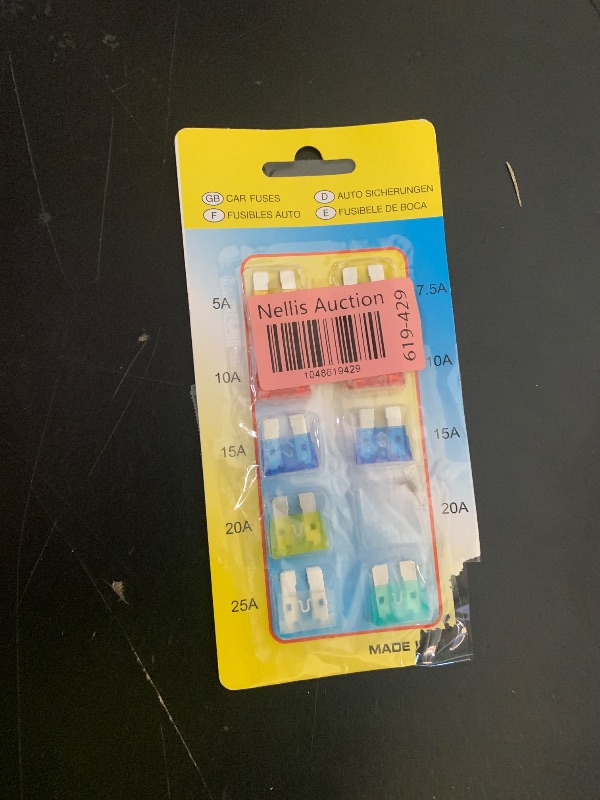 Photo 1 of 10 PCS Standard Fuse Assortment Kit, (5A 7.5A 10A 15A 20A 25A 30A) Car Fuses Assortment Kit, Blade Fuse Kit Assortment Replacement Fuses for Car/SUV/RV/Truck/Boat