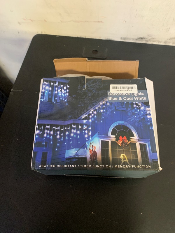 Photo 1 of 1620LED 164ft Christmas Lights, 360Drops 12 Modes Christmas String Lights Outdoor Dimmable, Waterproof Christmas Decoration Fairy Lights with Timer Memory for Party Patio Window Fence Blue & CoolWhite