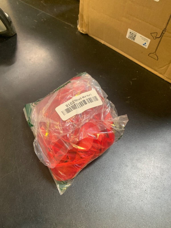 Photo 1 of 12PCS Red Velvet Bows for Christmas Tree, Bows for Christmas Tree, Garland Red Velvet Bow Ornaments for Christmastree with Gold Twist Ties(A)