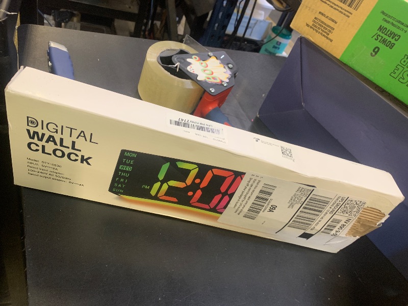 Photo 1 of 16.5" Large Digital Wall Clock: Wall Mount Decor Clock Large Display for Classroom Dorm Office Game Living Room, House Warming Gift New Home, Christmas Birthday Gift for Mom Dad Seniors Teen Colorful