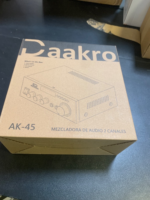 Photo 1 of *SEE NOTES** Daakro AK45 Stereo Audio Amplifier,300W Home 2 Channel Wireless Bluetooth 5.0 Power Amplifier System, Home Amplifiers FM Radio, USB, SD Card, with Remote Control Home Theater Audio Stereo System