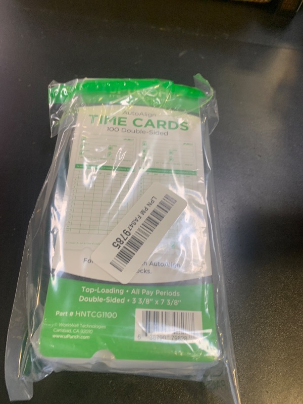 Photo 1 of 100 uPunch Time Cards for HN3000