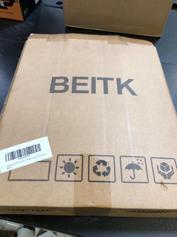 Photo 1 of 1 Pack Leather Front Car Seat Cover Bottom Car Seat, Anti-Slip and Full Wrap Driver Car Seat Protectors, Luxury Waterproof Bottom Auto Seat Cushion Pad Mat for Most Vehicles(Gray)