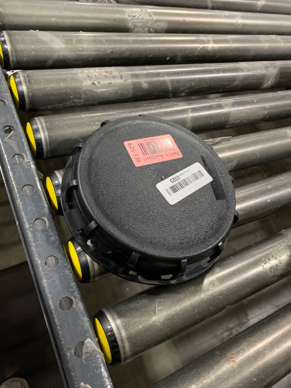 Photo 1 of QWORK Black 6" Solid Cap Compatible with Mauser IBC Tote - High Density Polyethylene (HDPE) - Industrial-Grade Secure Seal - Resistant to Impact and Harsh Chemicals