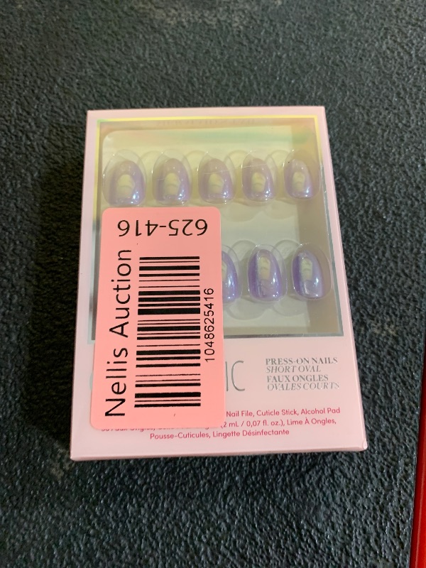 Photo 1 of Glamnetic Press On Nails - Mermaid's Tail | Short Oval Purple Cat Eye Fake Nails with a Velvet Finish, Salon Quality Summer Nails | 15 Sizes - 30 Nail Kit with Glue