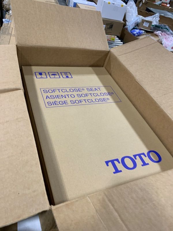 Photo 1 of TOTO Drake 1.28 GPF Toilet Tank with WASHLET+ Auto Flush Compatibility, Cotton White - ST776EA#01 TOILET SEAT LID INCLUDED AS WELL 