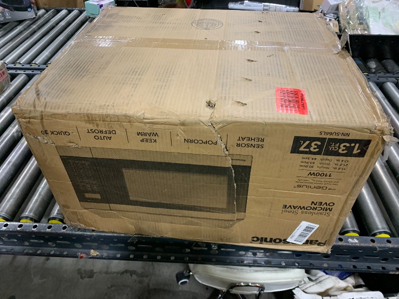 Photo 1 of Panasonic NN-SU66LS 1100W with Genius Sensor Cook and Auto Defrost Countertop Microwave Oven, 1.3 cu ft, Stainless Steel
