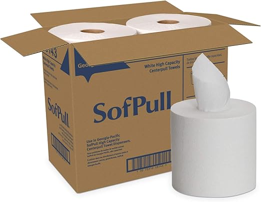 Photo 1 of Sofpull Center-Pull Perforated 1-Ply Paper Towel - 560 Sheets per Roll / 4 Rolls per Carton