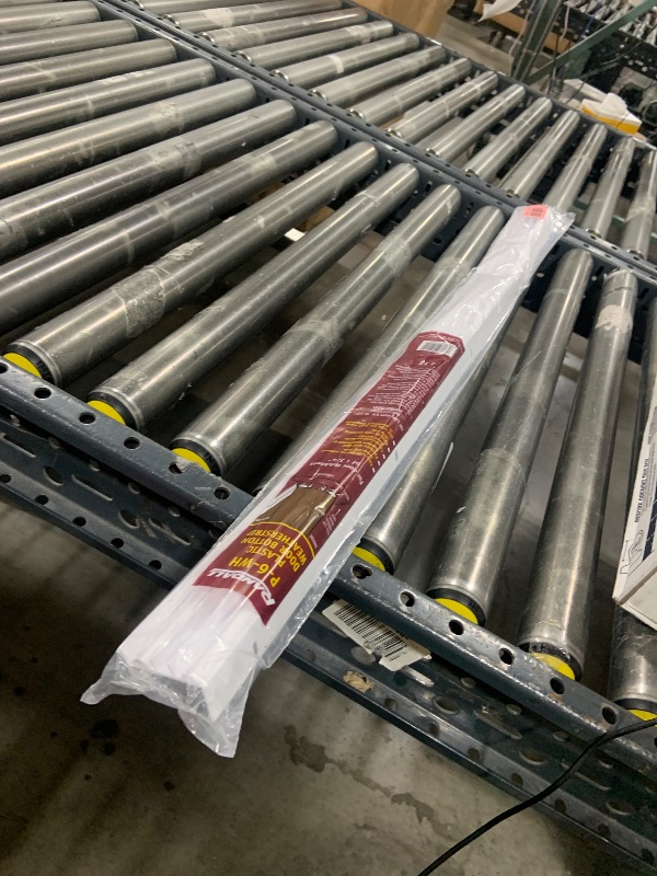 Photo 1 of PVC Slide-On Door Bottom | Adjustable Plastic Weatherstrip Door Bottom with Drip Cap | 3 Feet (36-Inch) | for 1 3/4” Doors | White | Fits Gaps 3/8” to 7/8” | Made in The USA