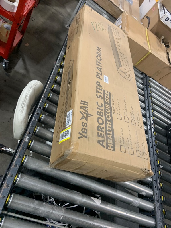Photo 1 of Yes4All Adjustable Workout Aerobic Exercise Step Platform Health Club Size with 4 Adjustable Risers Included and Extra Risers Options