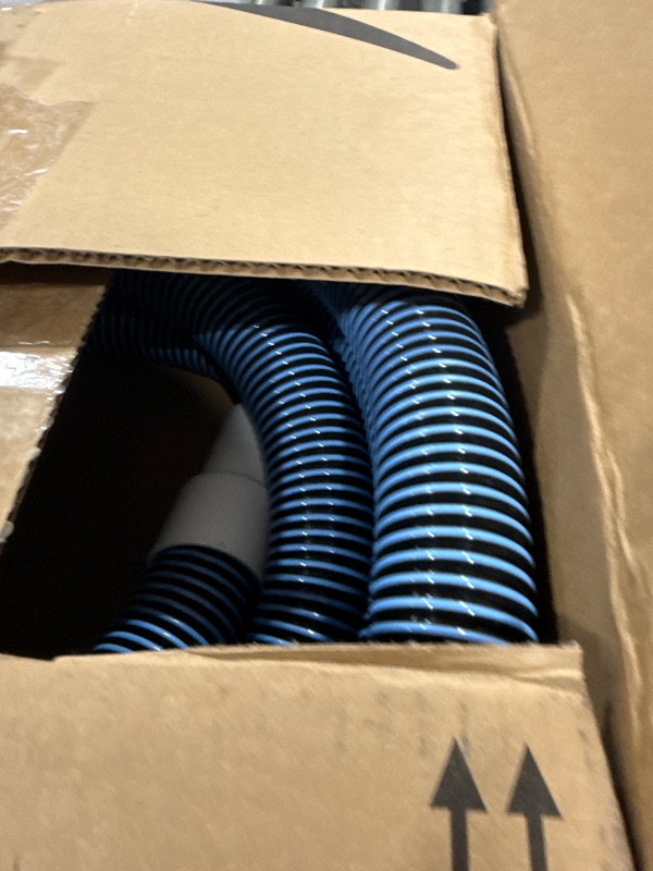 Photo 1 of 18FT Pool Vacuum Hose With Swivel Cuff 1-1/2" Diameter Flexible Heavy Duty Pool Vacuum Cleaning Hose Perfect for Above&In Ground Swimming Pool