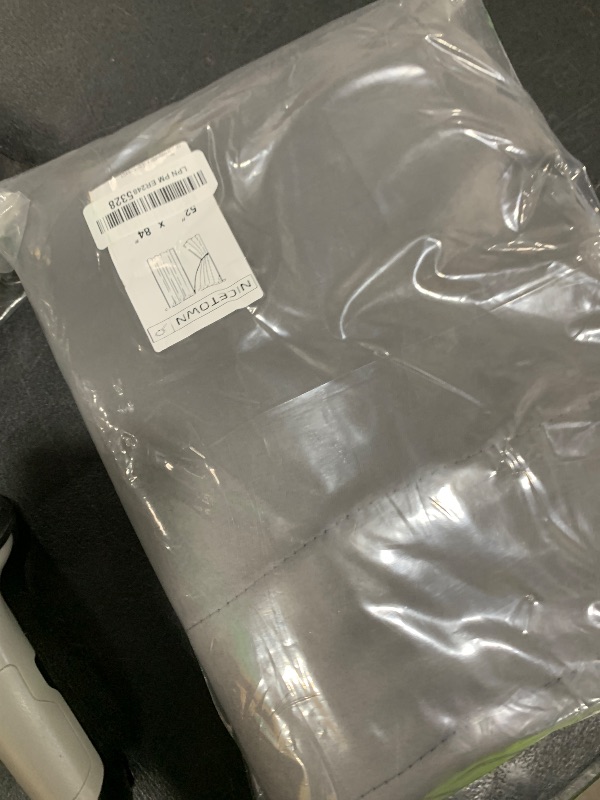 Photo 1 of NICETOWN Light Reducing Curtain Panels Window Draperies - (Grey Color) 52x84 inch, 2 Pieces, Insulating Room Darkening Drapes for Bedroom