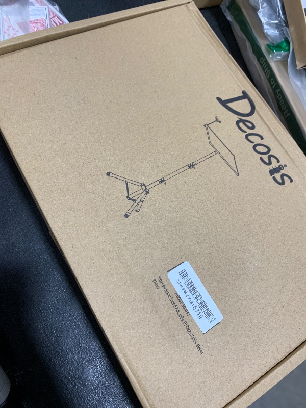 Photo 1 of DECOSIS Projector Stand Tripod from 23" to 46", Laptop Tripod Stand Height Adjustable with Gooseneck Phone Holder, Laptop Floor Stand for Office, Home, Stage, Studio, DJ Racks Holder Mount