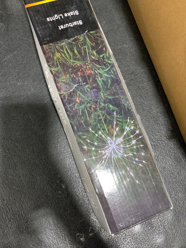 Photo 1 of 1 Pack Solar Firework Lights 200 LED Create Magical Nights, Waterproof Starburst Fairy Lights for Garden Yard Patio Christmas Romantic Wedding Party Decor(Color)