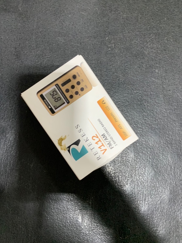 Photo 1 of Retekess V112 AM FM Radio Portable, Mini Radio with Earphone Pocket, Digital Tuning Rechargeable Battery LCD Display for Walking Jogging(Gold)
