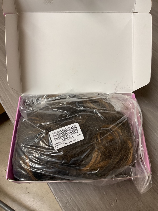 Photo 1 of AISI HAIR 13x4 HD Lace Front Wig Brown Highlight Pre Plucked With Baby Hair Straight Glueless Synthetic Wigs for Women 28inch Beginner Friendly