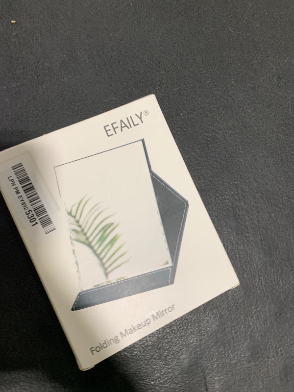 Photo 1 of EFAILY Folding Travel Mirror, PU Portable Adjustable Rectangular Ultrathin Mirror, for Travel, Camping,Home(6.4W×5.3L)