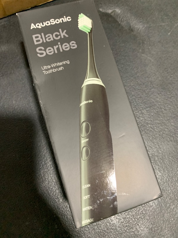 Photo 1 of Aquasonic Black Series Ultra Whitening Toothbrush – ADA Accepted Electric Toothbrush- 8 Brush Heads & Travel Case – 40,000 VPM Electric Motor & Wireless Charging - 4 Modes w Smart Timer