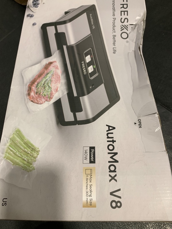Photo 1 of Fully Automatic Vacuum Sealer, 95Kpa Powerful Food Vacuum Sealer Machine, Auto Dry-Wet Detection | Bag Cutter | 2 Rolls Bags | Effortless Operation, Silver - Black