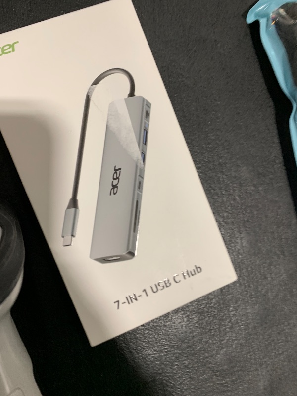 Photo 1 of Acer USB C Hub, 7 in 1 USB C to Multi-Port Adapter for Laptop, 4K USBC to HDMI Splitter with 2 USBA 3.1&Type-C Data Port, PD 100W Charging Port, SD Card Reader for Computer, Desktop and More