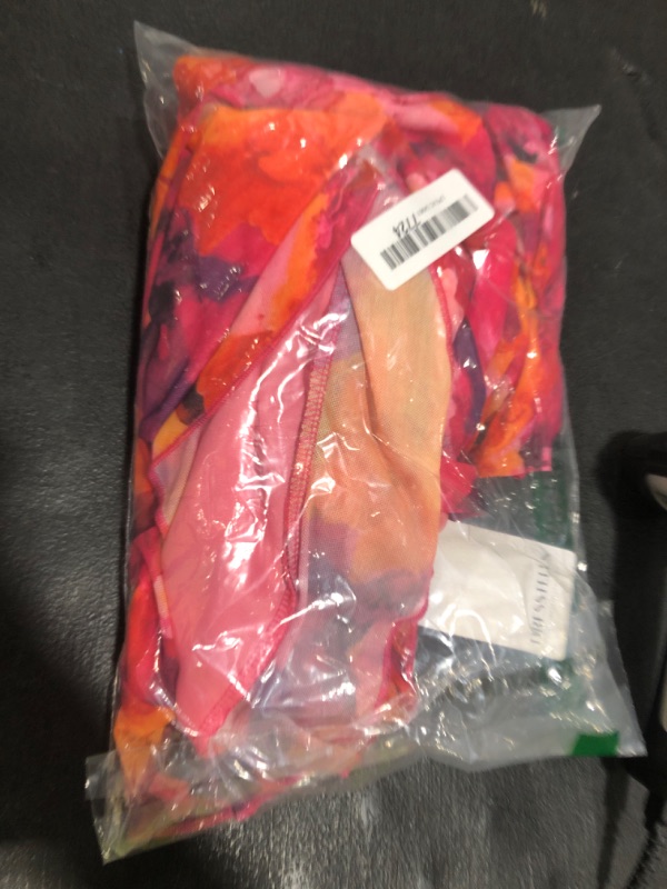 Photo 1 of DRESSTELLS Cocktail Party Dresses for Women 2025 Formal Floral Wedding Guest Black Tie Long Homecoming Club Evening Gown Maxi Slit Dress Red Orange Flower M