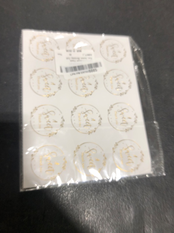 Photo 1 of 120 Pcs A Sweet Thank You Stickers Personalized Stickers for Packaging 2 Inch Gold Foil Thank You Gift Small Envelope Sticker Self-Adhesive Labels for Wedding, Baby Shower, Birthday, Gift Wrapping
