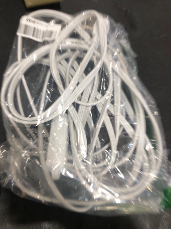 Photo 1 of DEWENWILS 3 Outlet Extension Cord with Flat Plug, 25 FT 16/3 Awg Grounded Power Cable for Indoor Use, SPT-3 Cord, White, ETL Listed, 1 Pack