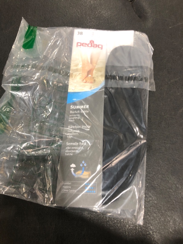Photo 1 of Pedag Summer | Terry Cotton Sockless Insoles | Barefoot Insert | Handmade in Germany | Absorbs Sweat & Controls Odor | Wear Without Socks | Washable | US Women 8/ Men 5/ EU 38 | Black | 3 Pair