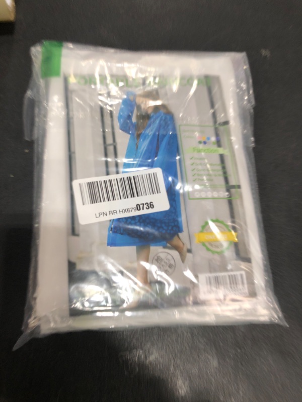 Photo 1 of Cosowe Rain Ponchos for Adults Reusable, 2 Pcs Raincoats for Women Men with Hood (A-Adults Poncho-White)